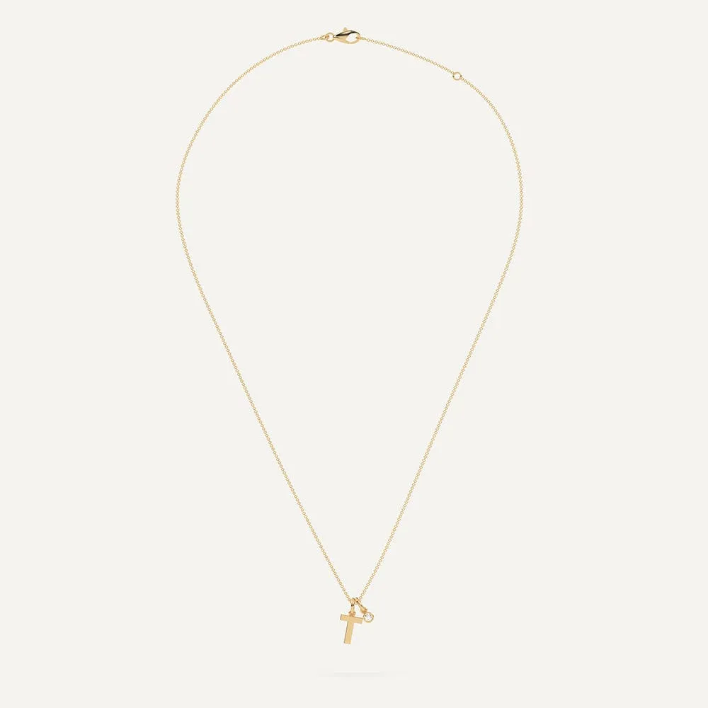 Initial Letter T Necklace