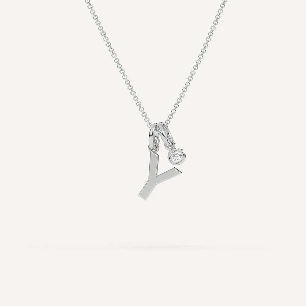 Initial Letter Y Necklace