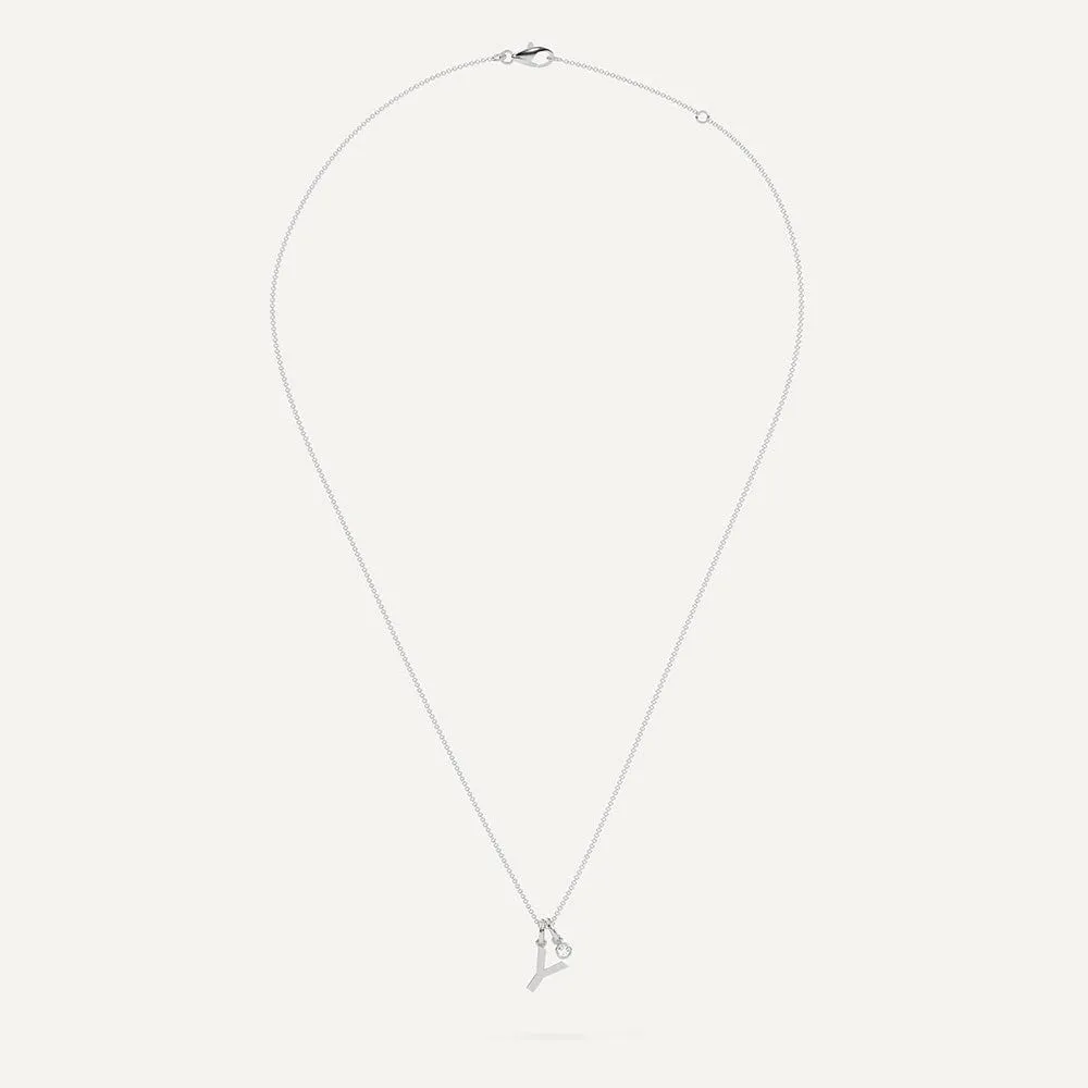 Initial Letter Y Necklace