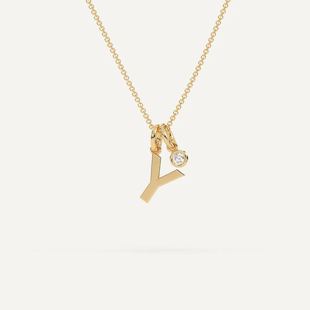 Initial Letter Y Necklace