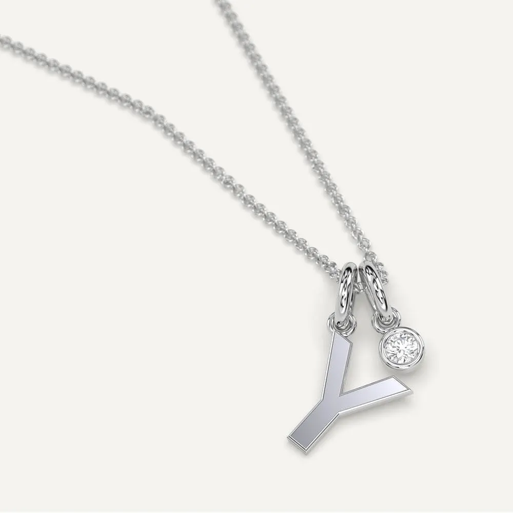 Initial Letter Y Necklace