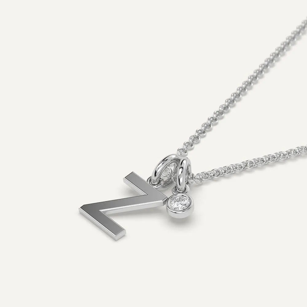 Initial Letter Z Necklace