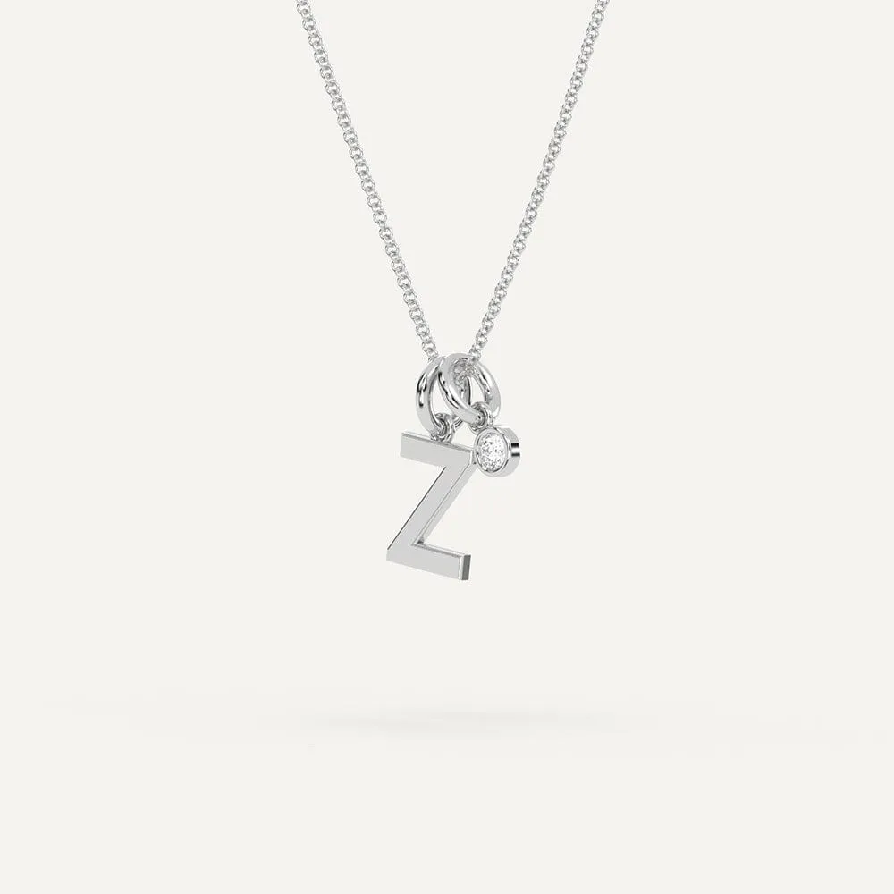Initial Letter Z Necklace
