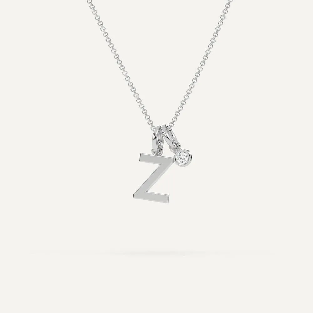 Initial Letter Z Necklace