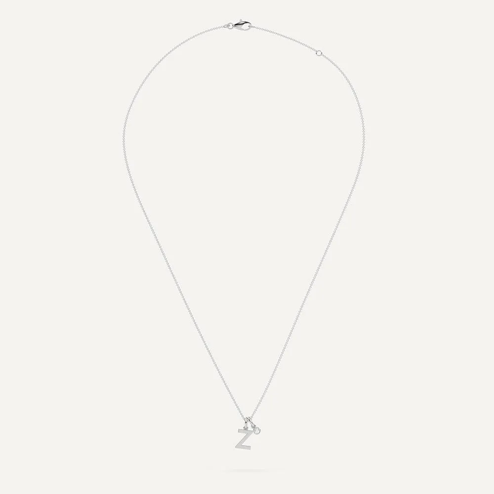 Initial Letter Z Necklace