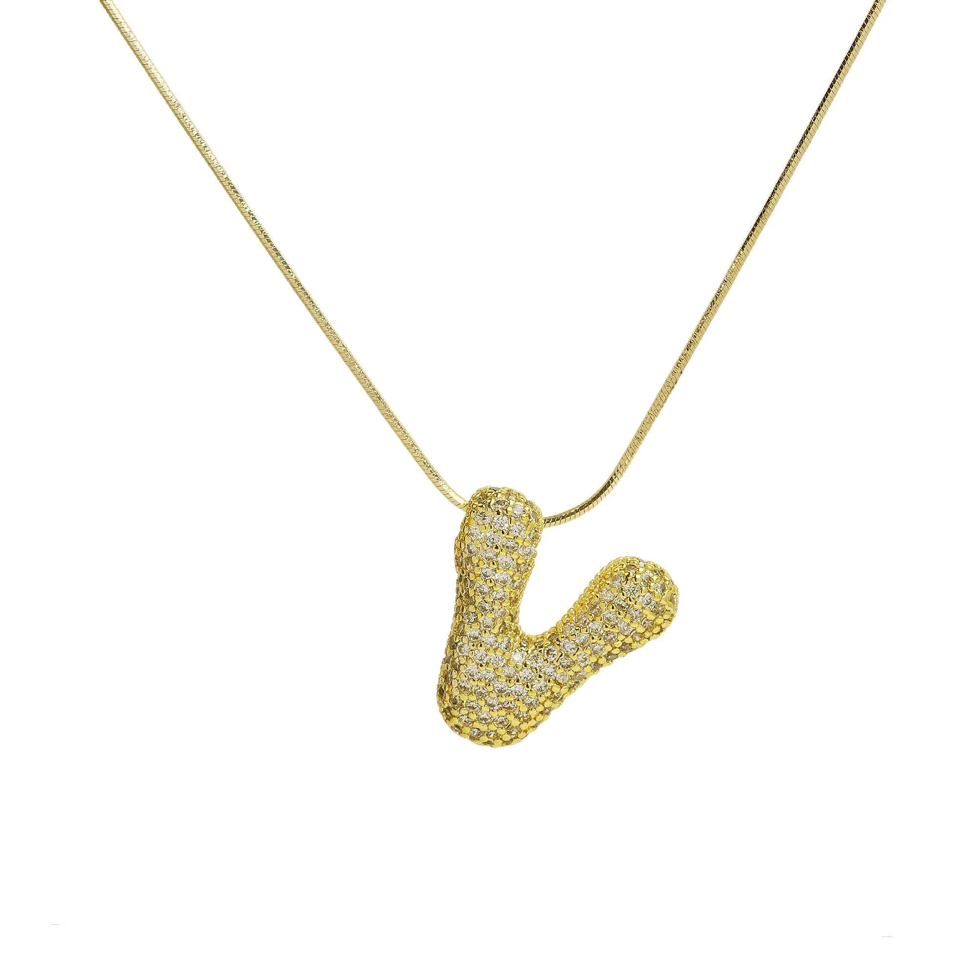 Initial Waterdrop 18K Gold Necklace
