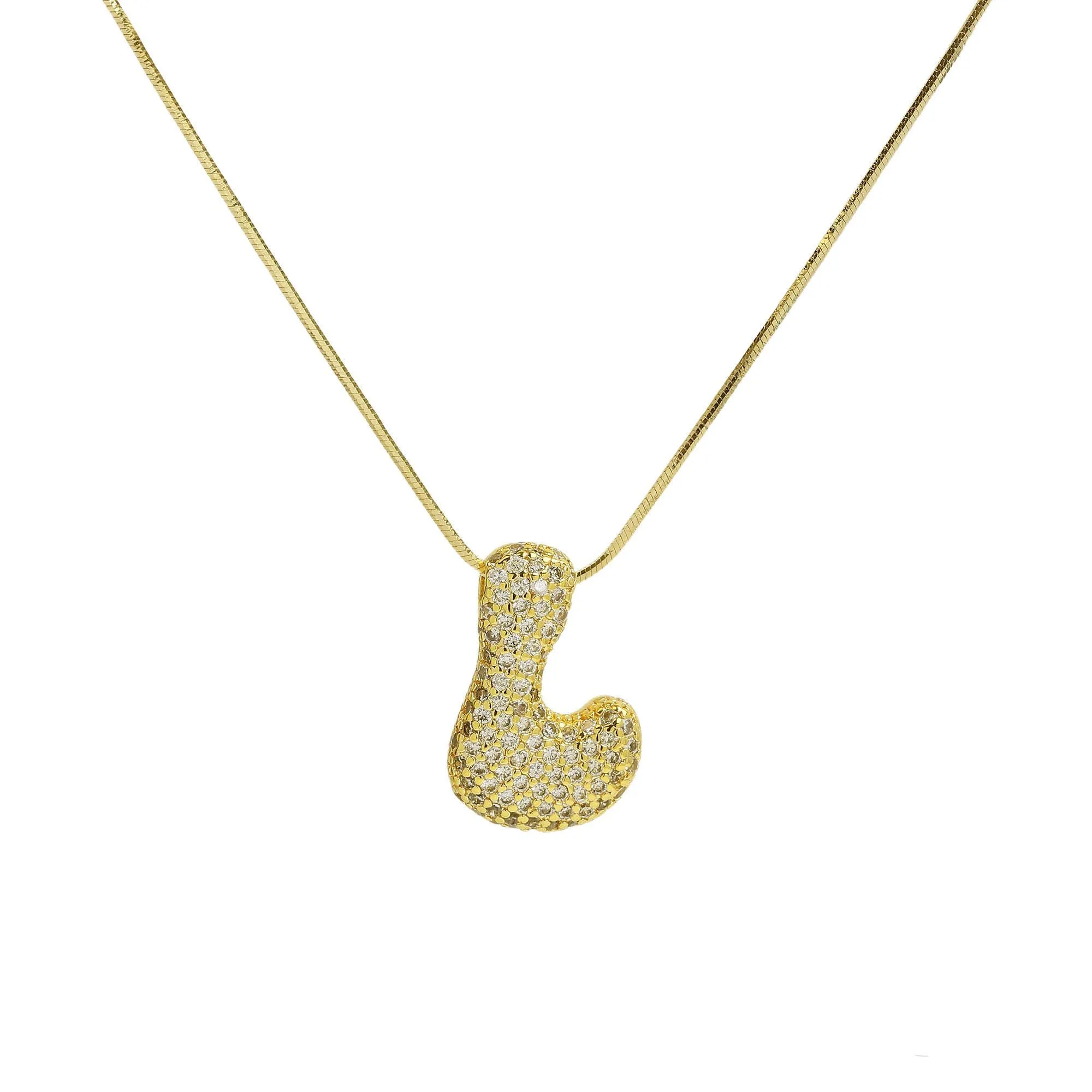 Initial Waterdrop 18K Gold Necklace