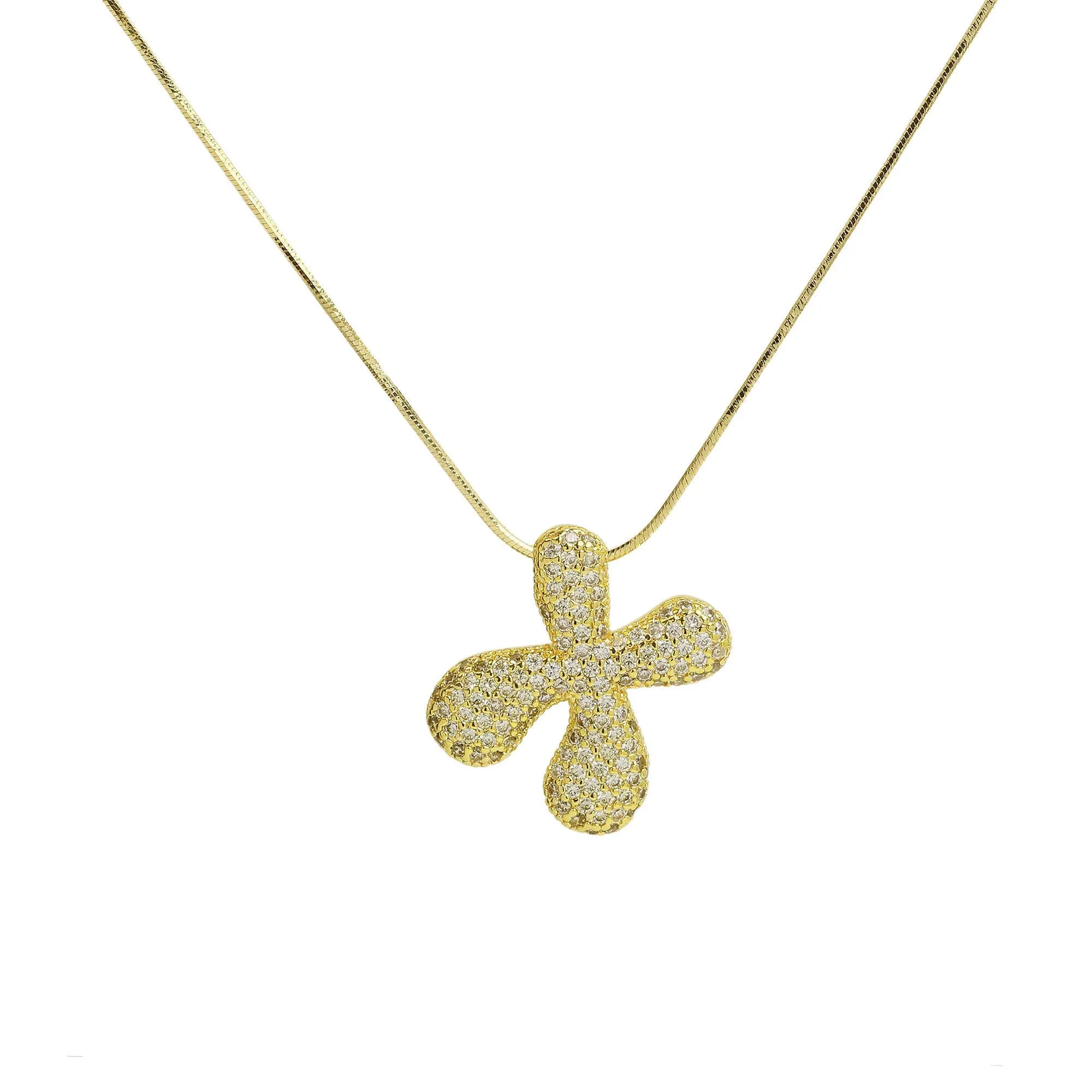 Initial Waterdrop 18K Gold Necklace