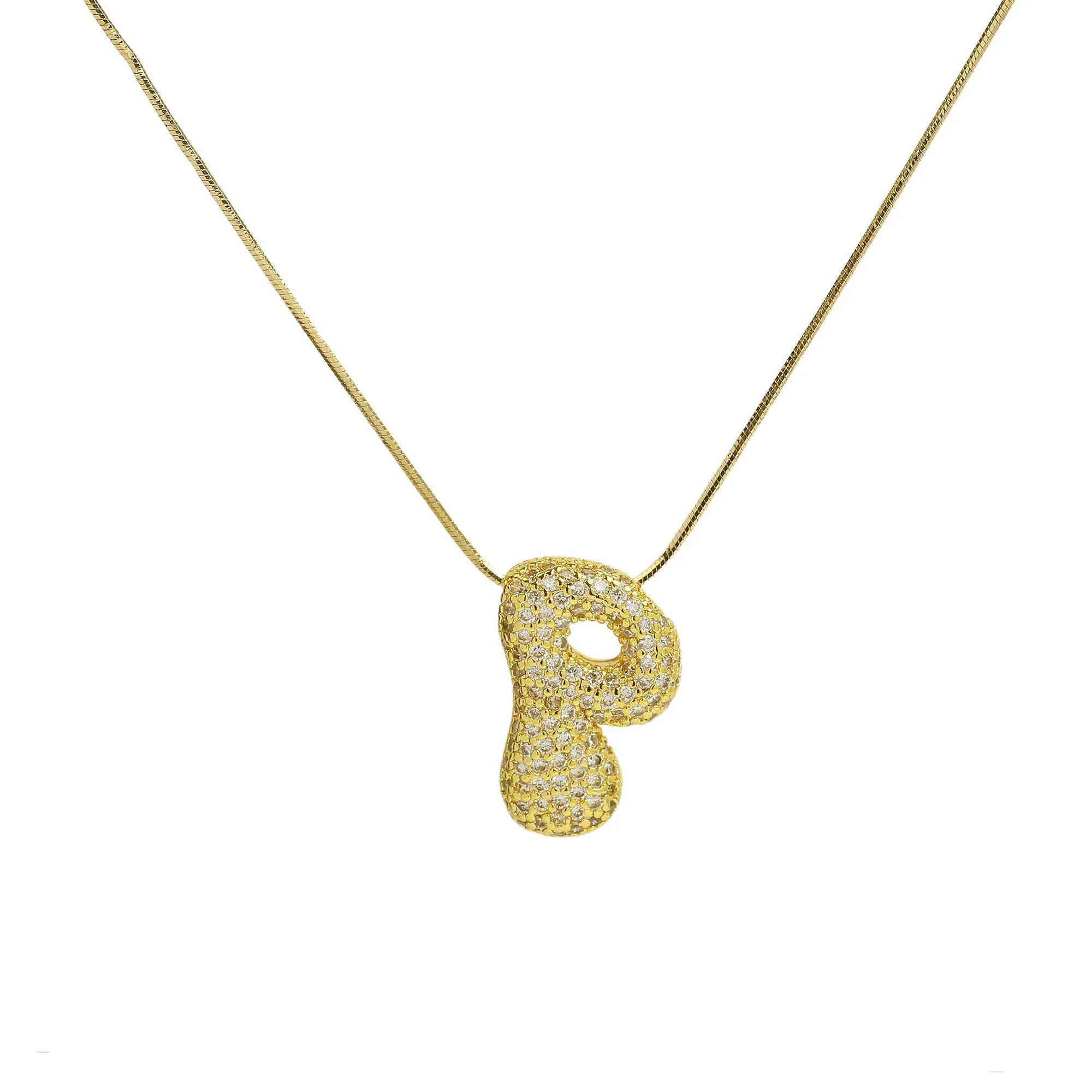 Initial Waterdrop 18K Gold Necklace