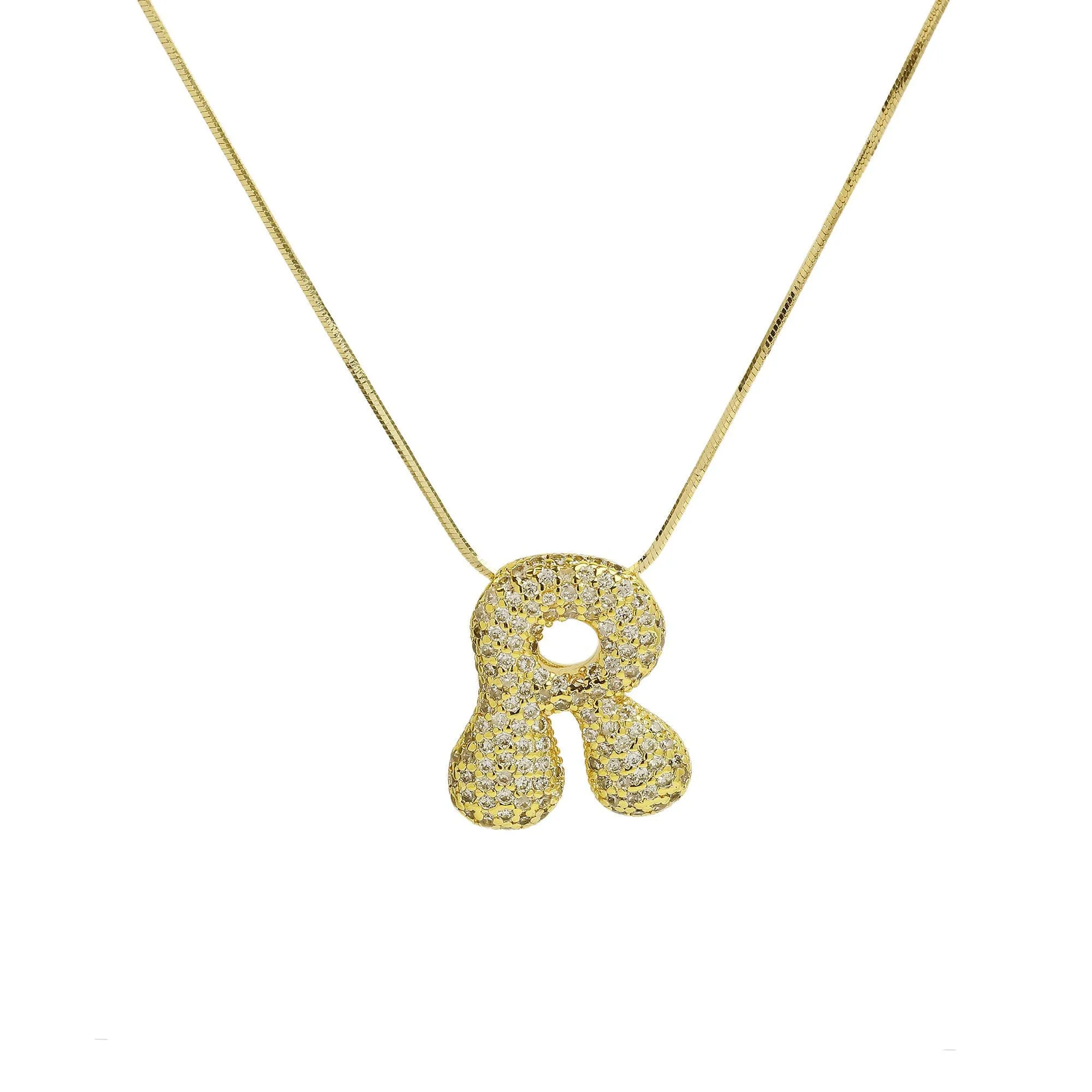 Initial Waterdrop 18K Gold Necklace