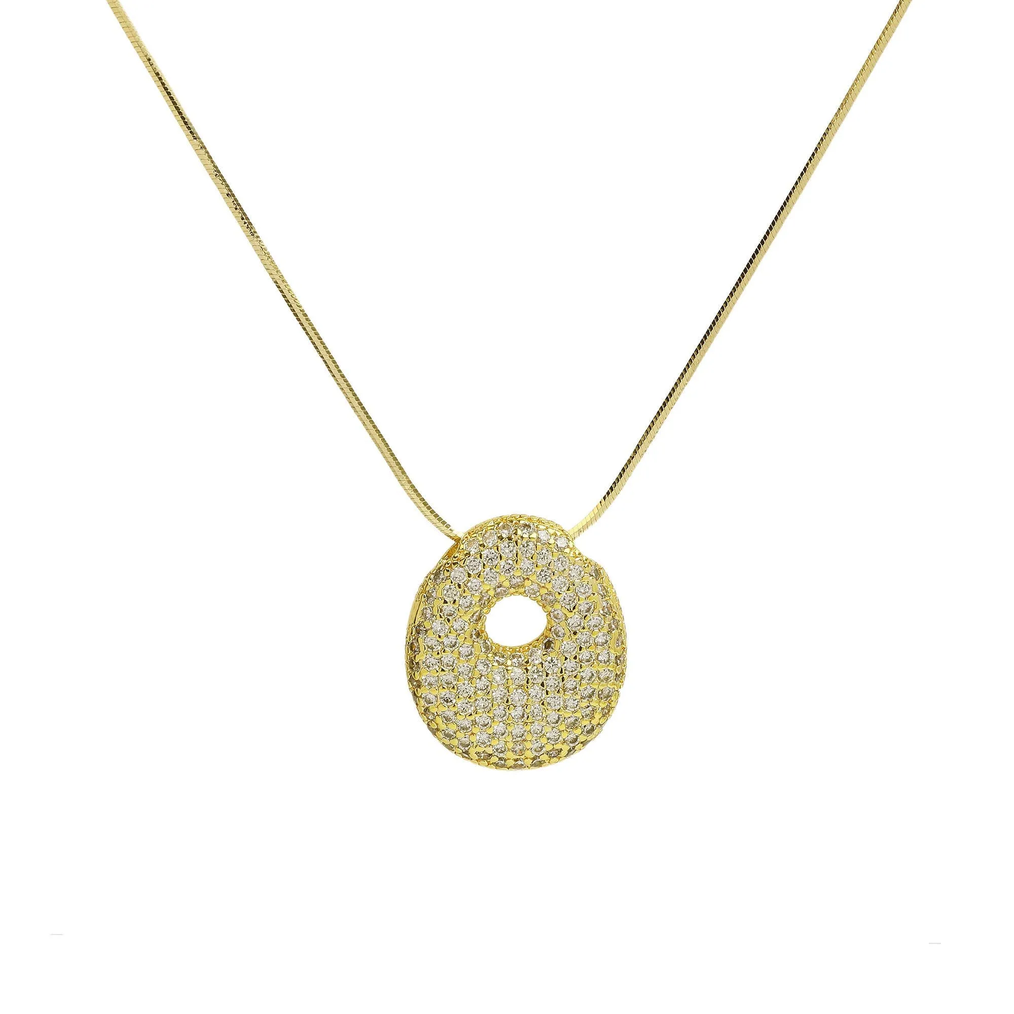 Initial Waterdrop 18K Gold Necklace