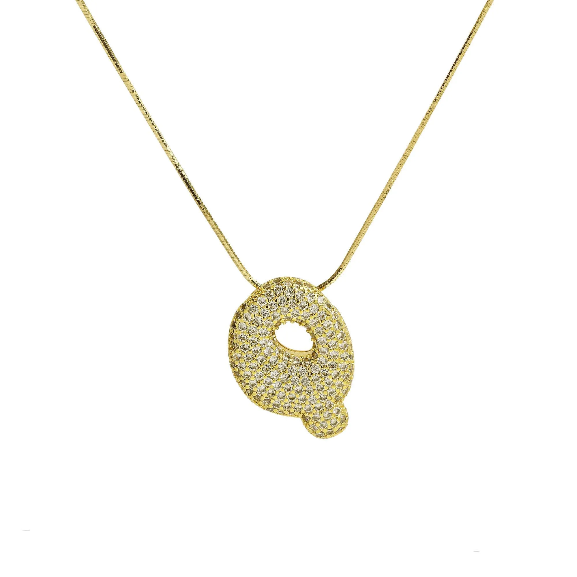 Initial Waterdrop 18K Gold Necklace