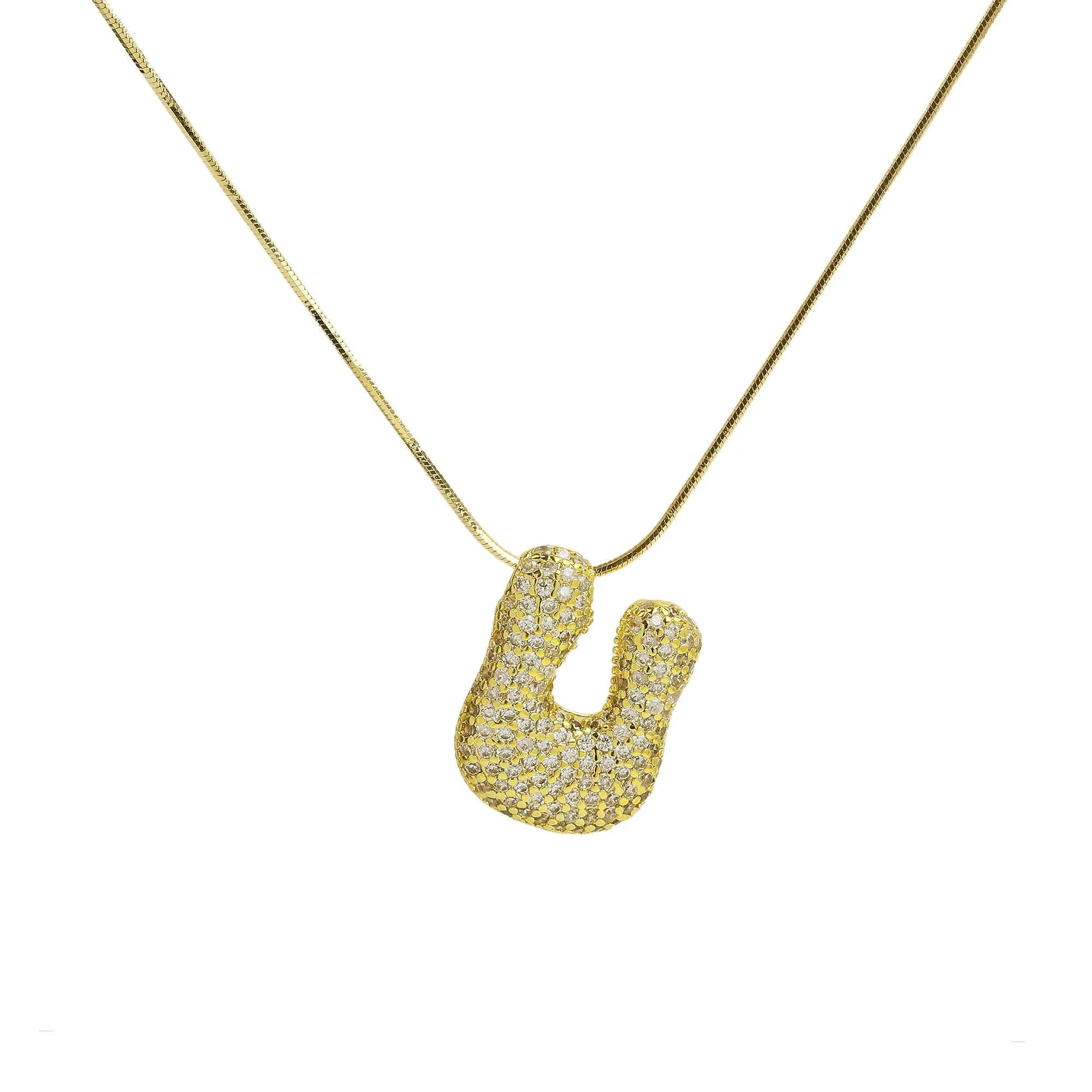 Initial Waterdrop 18K Gold Necklace