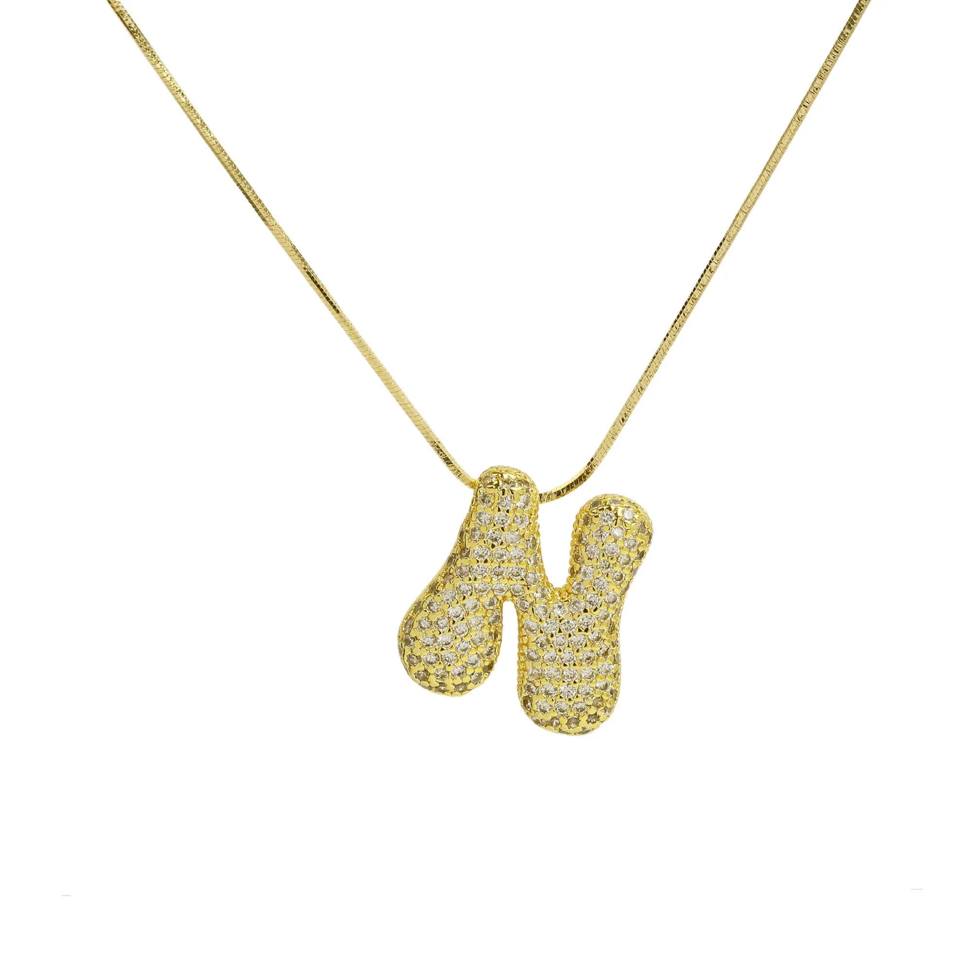 Initial Waterdrop 18K Gold Necklace