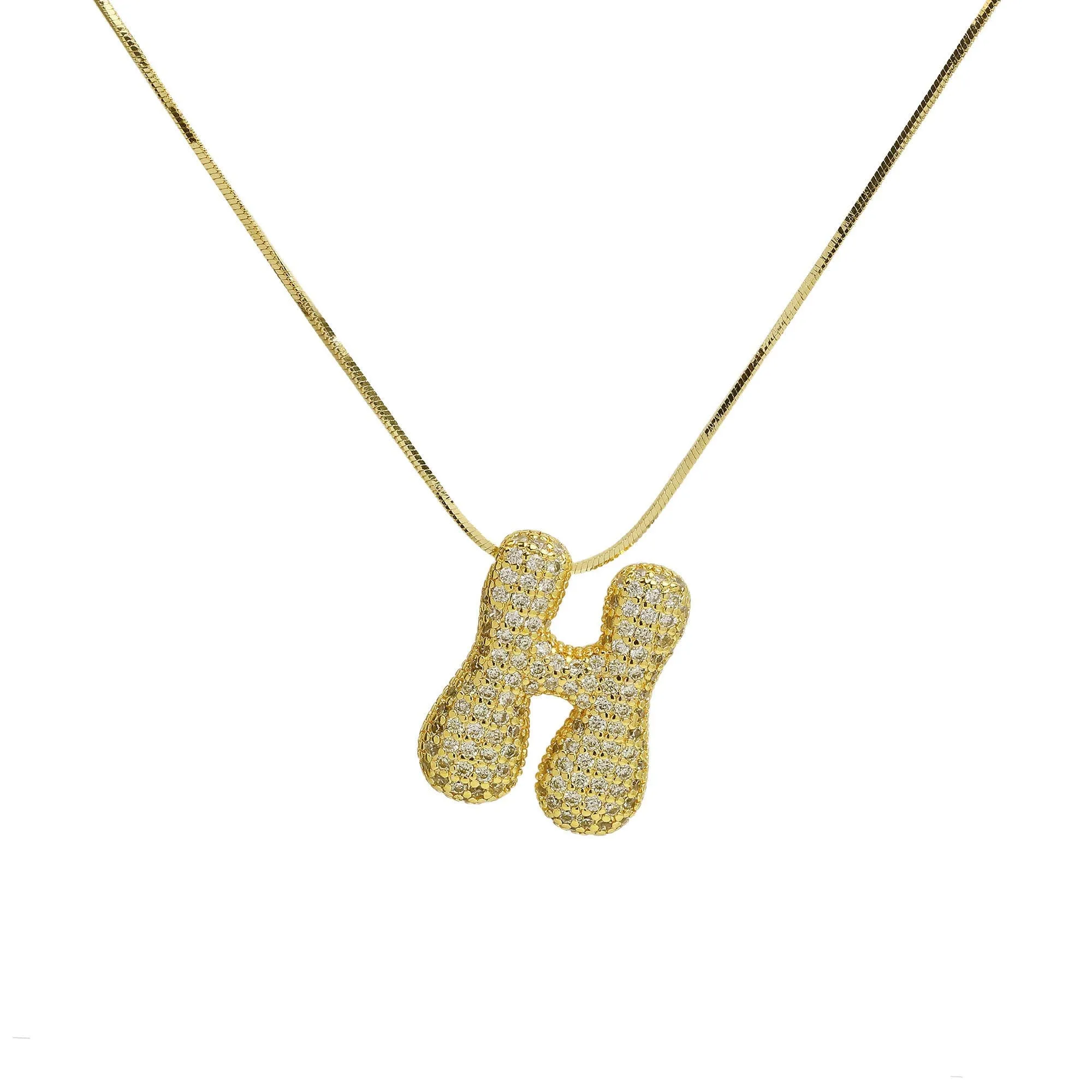 Initial Waterdrop 18K Gold Necklace