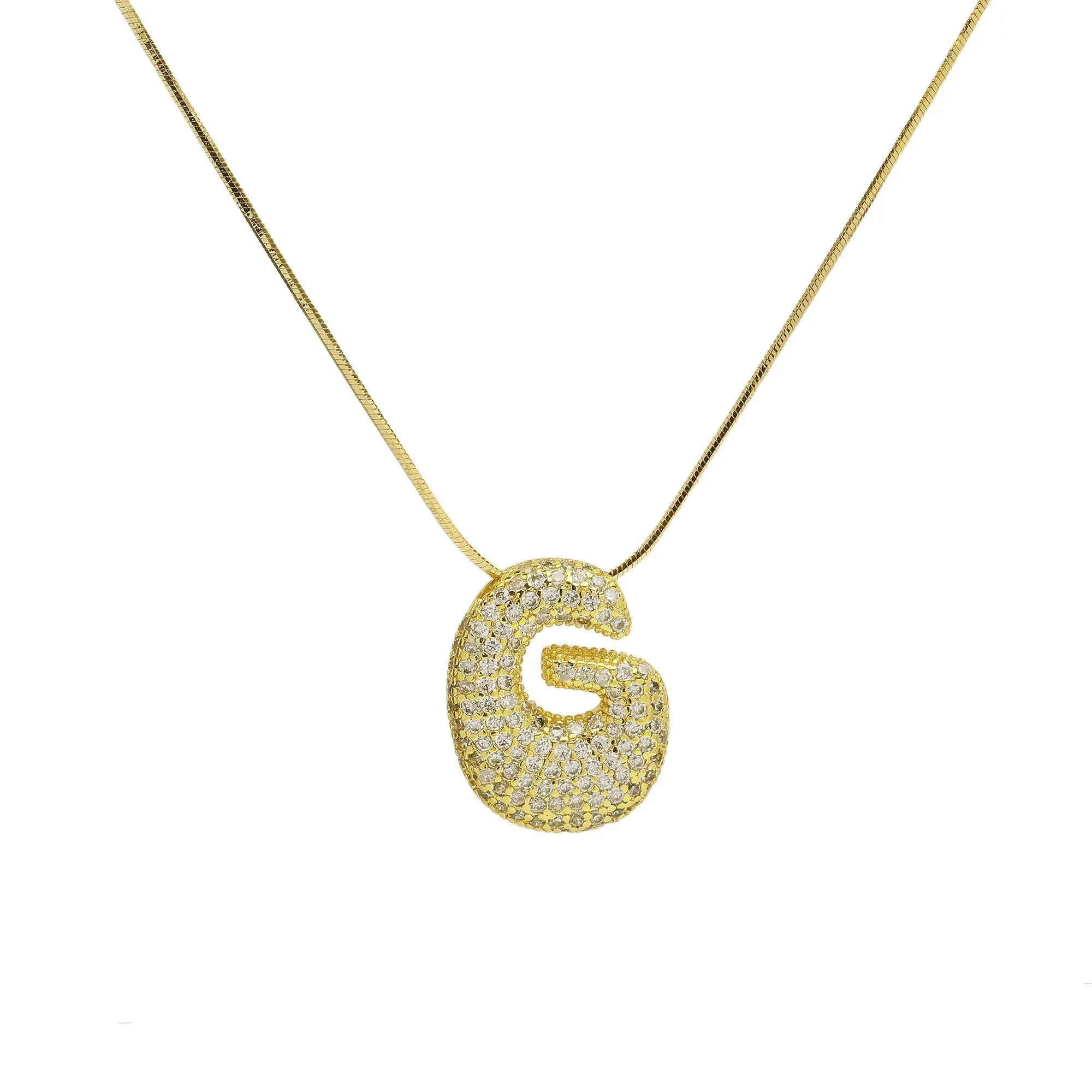 Initial Waterdrop 18K Gold Necklace