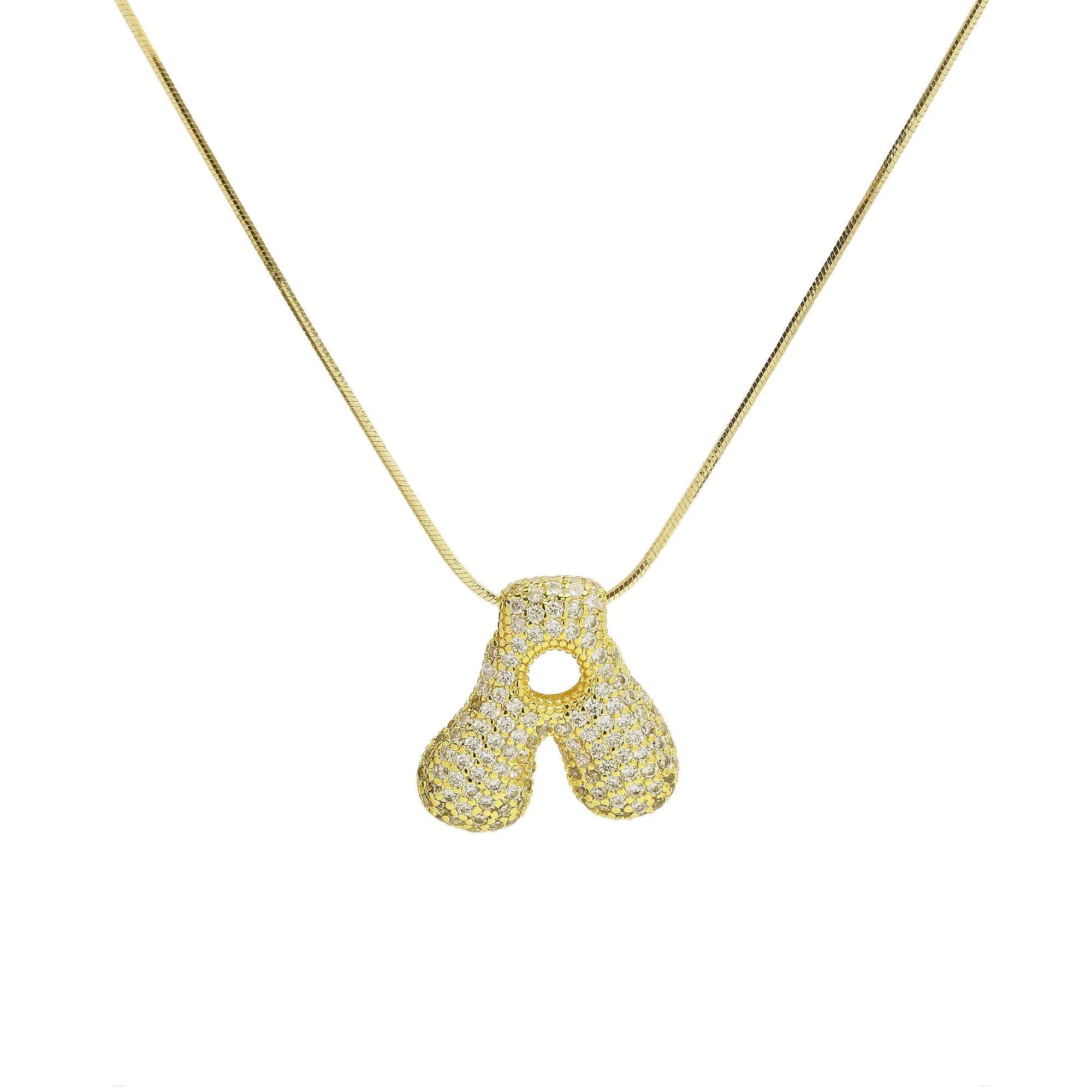 Initial Waterdrop 18K Gold Necklace