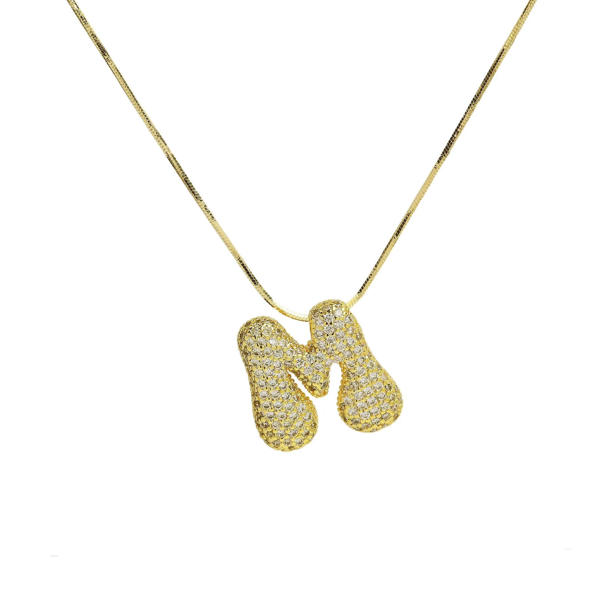 Initial Waterdrop 18K Gold Necklace