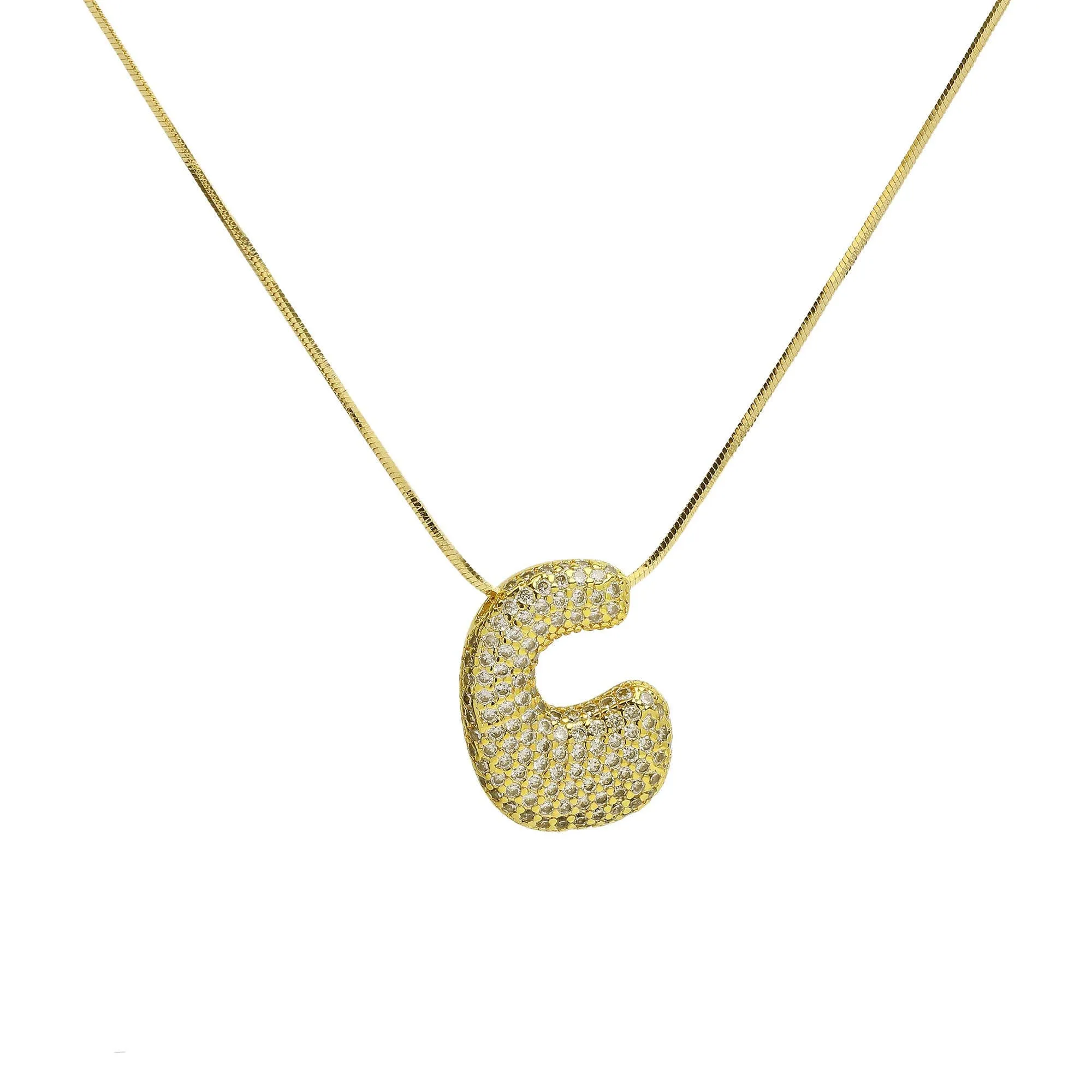 Initial Waterdrop 18K Gold Necklace