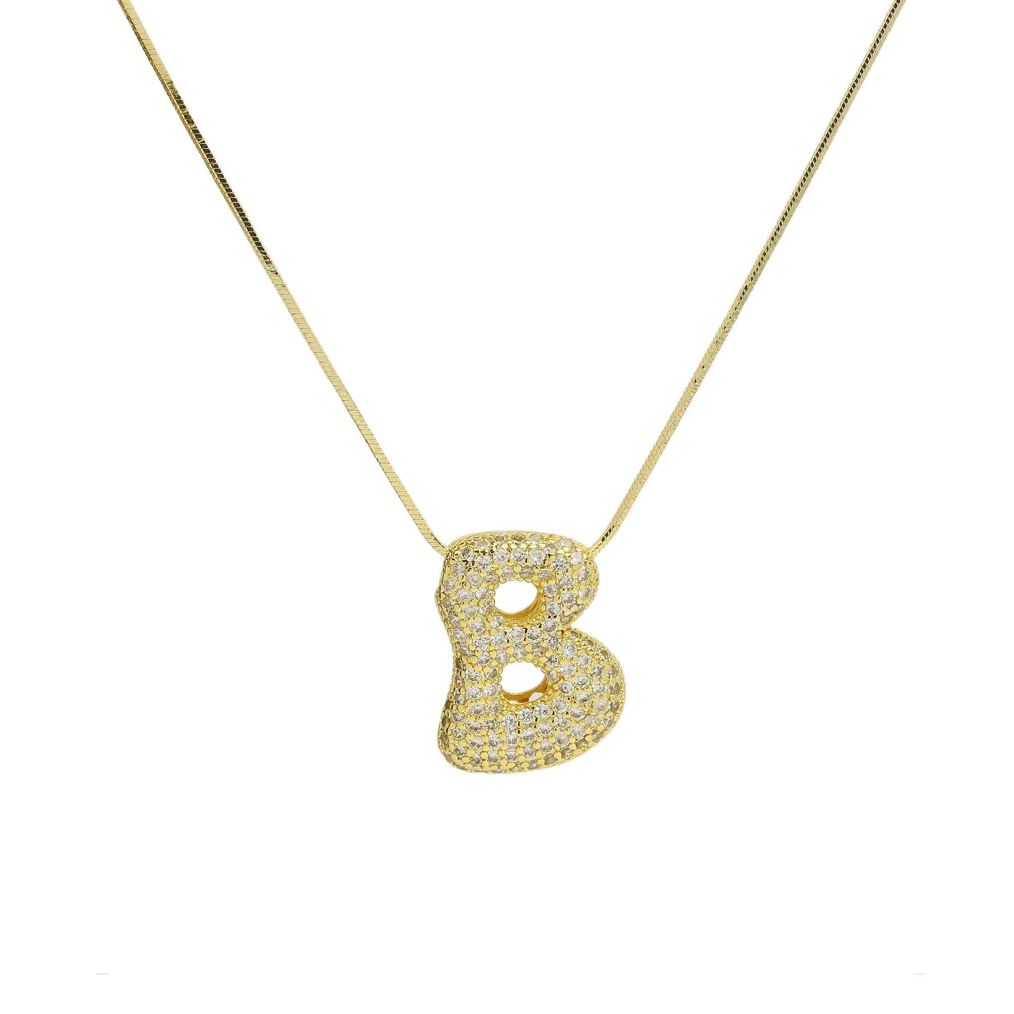 Initial Waterdrop 18K Gold Necklace