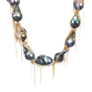 Ink Fringe 16" Strand