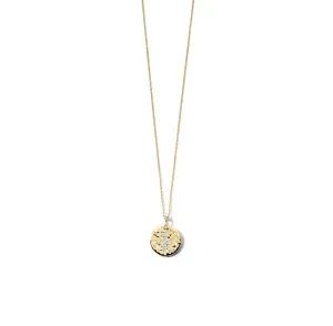 IPPOLITA Stardust Round Crinkle Pendant Necklace with Diamonds, 15mm