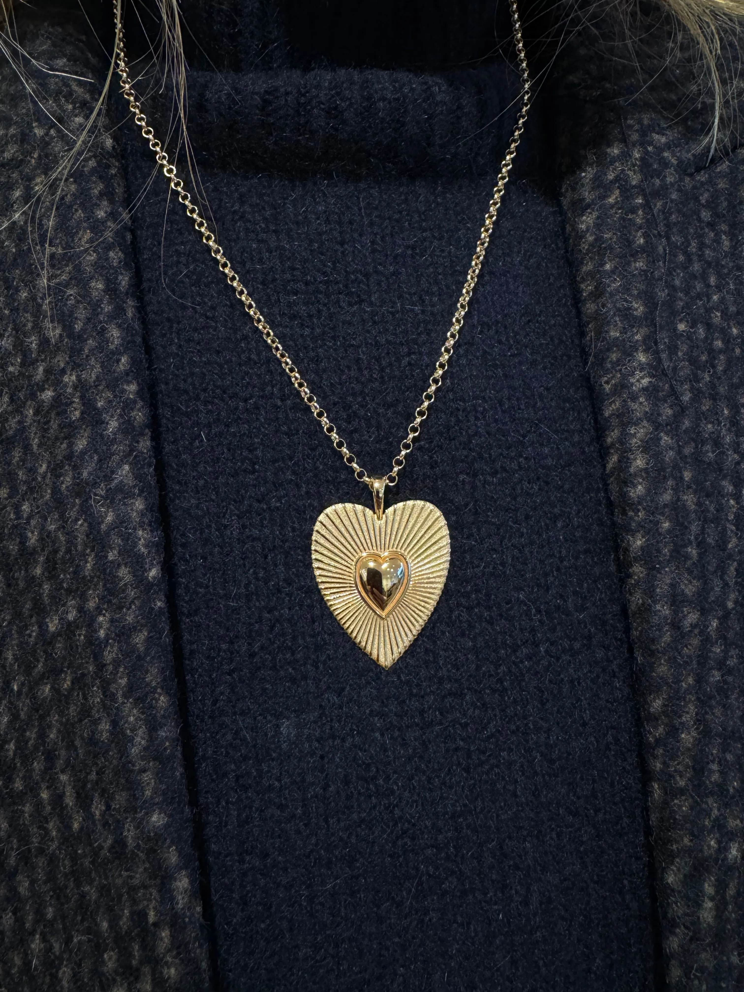 JANE WIN CUSTOM LOVE DEVOTED HEART PENDANT