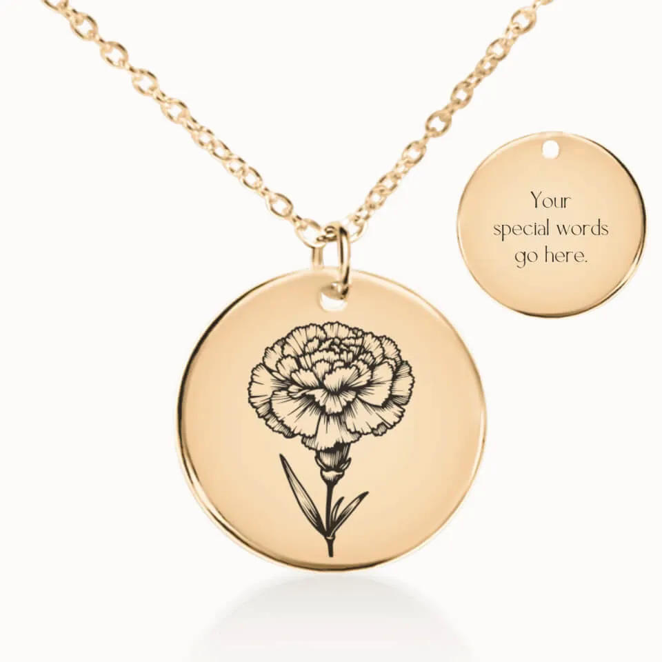 January Birth Flower Necklace