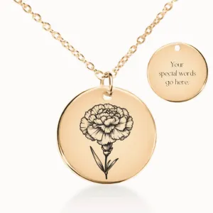 January Birth Flower Necklace
