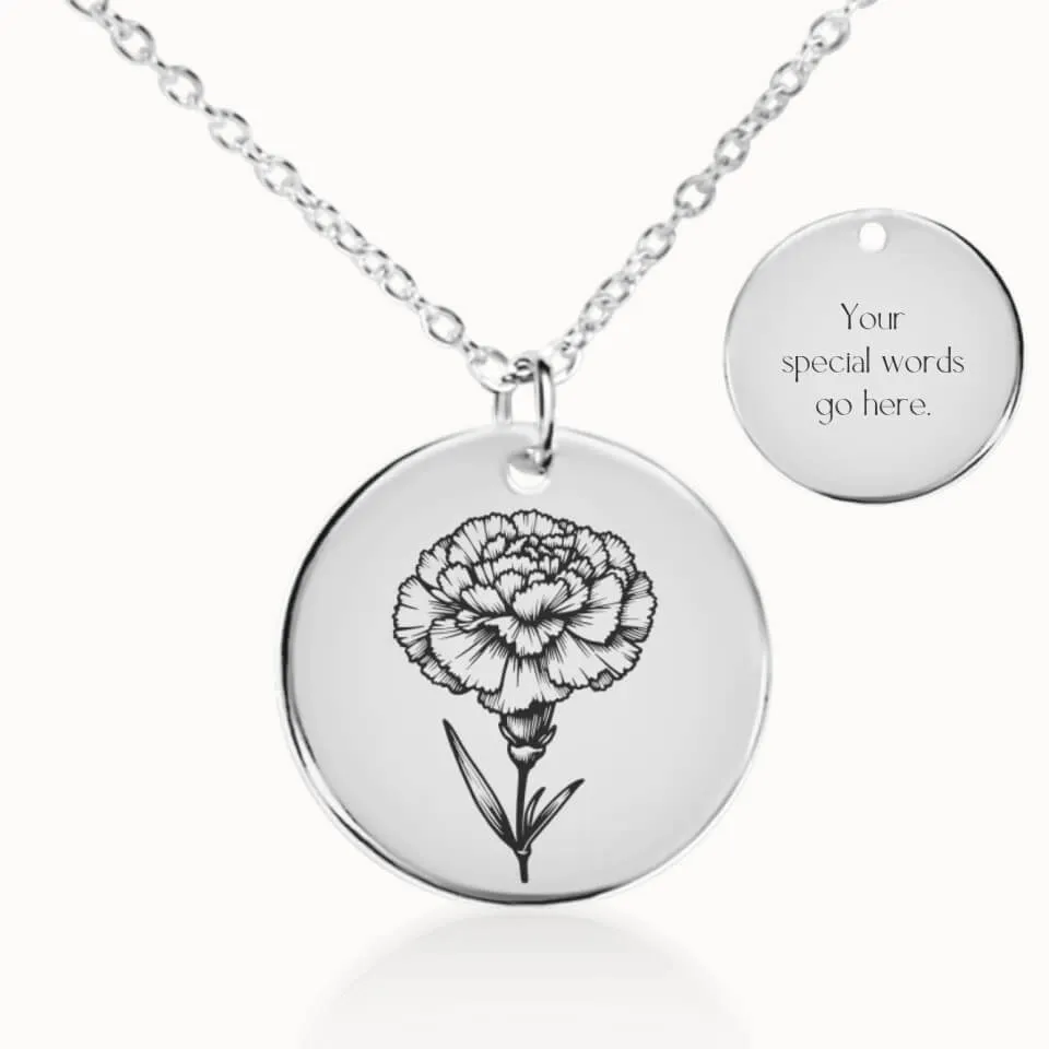 January Birth Flower Necklace