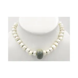 Jella Freshwater Pearl and Jade Necklace