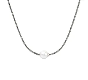 John Hardy Essentials Sterling Silver Chain Necklace with Pearl Accent