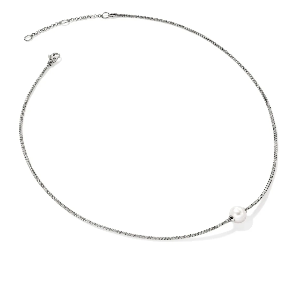 John Hardy Essentials Sterling Silver Chain Necklace with Pearl Accent