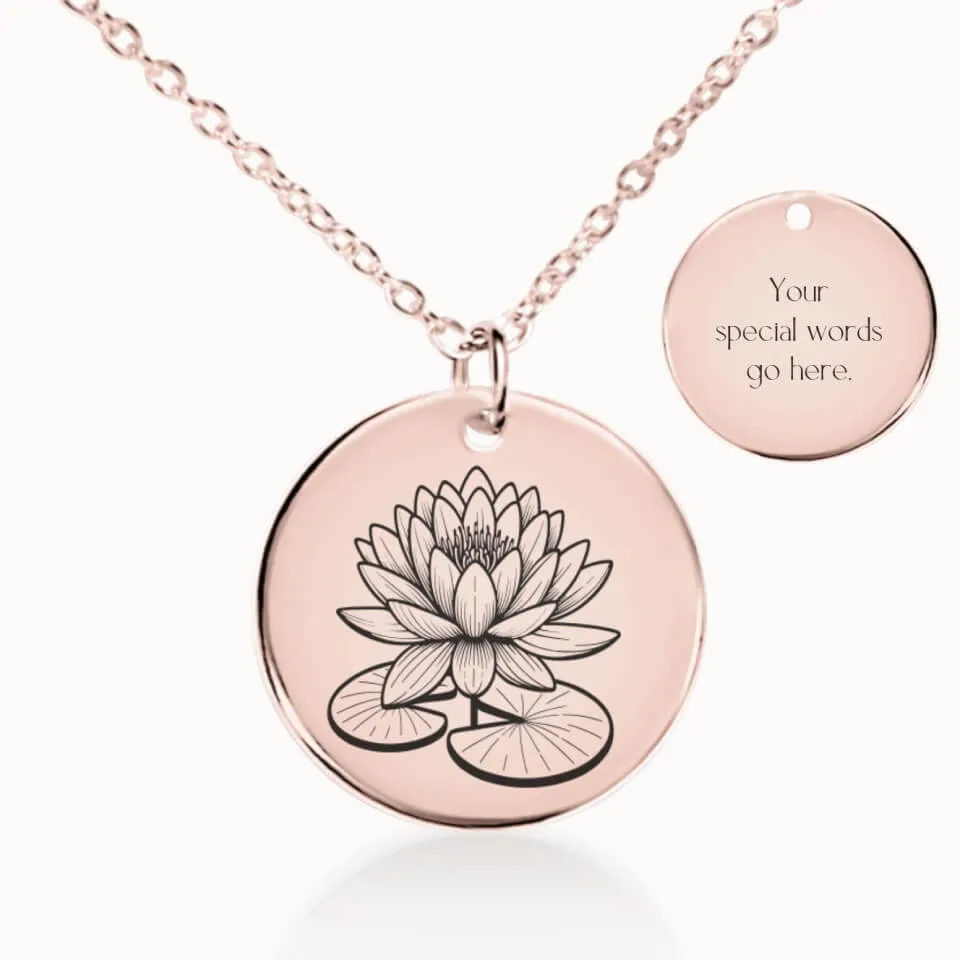 July Birth Flower Necklace