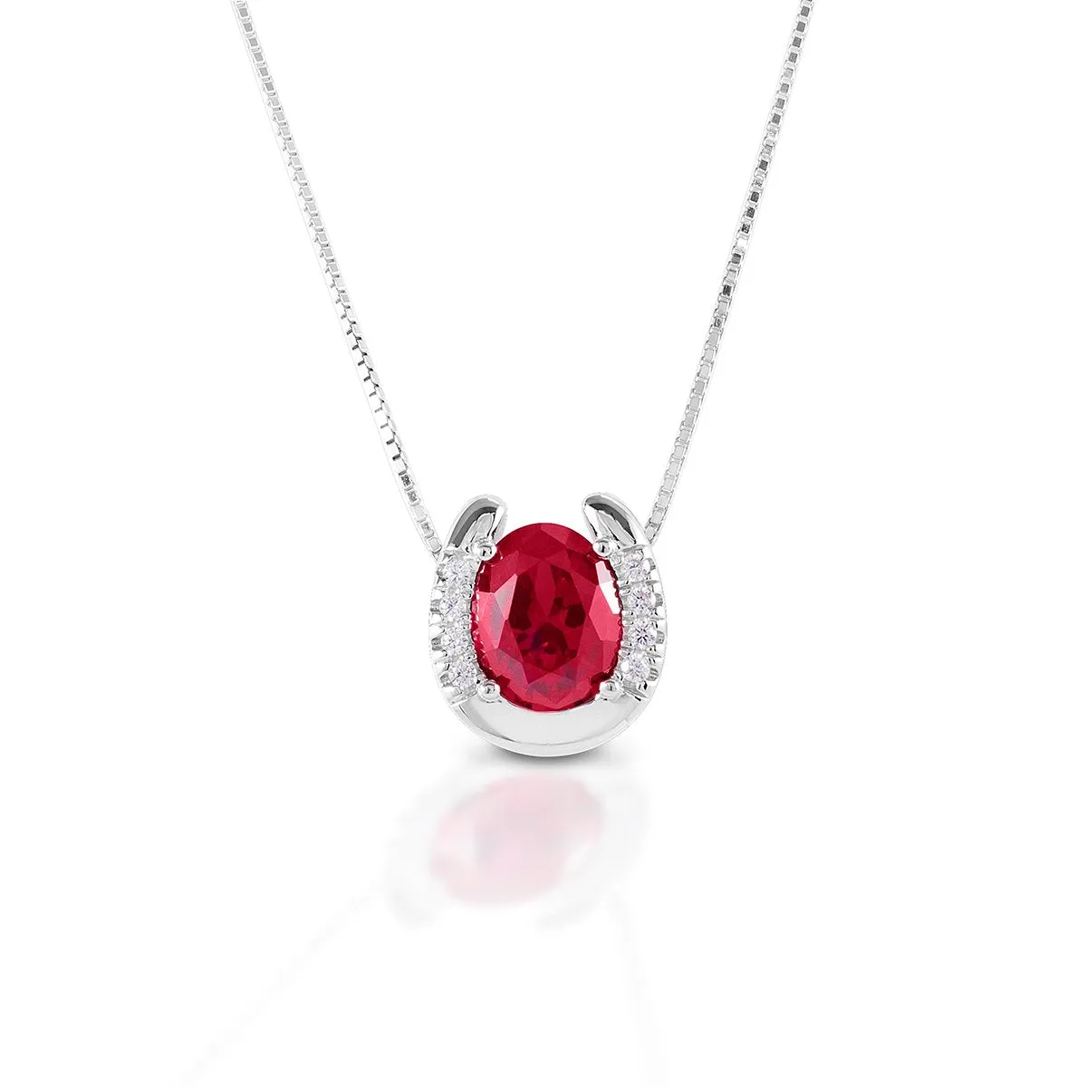 Kelly Herd Stone Horseshoe Necklace