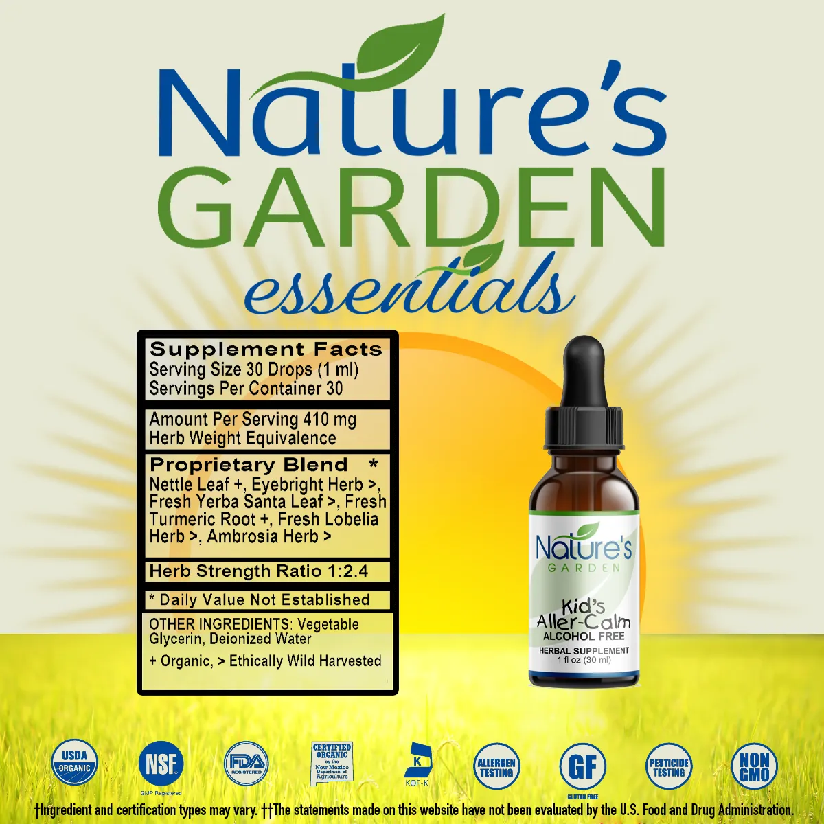 Kid's ALLER-CALM - 1 oz Liquid Herbal Formula