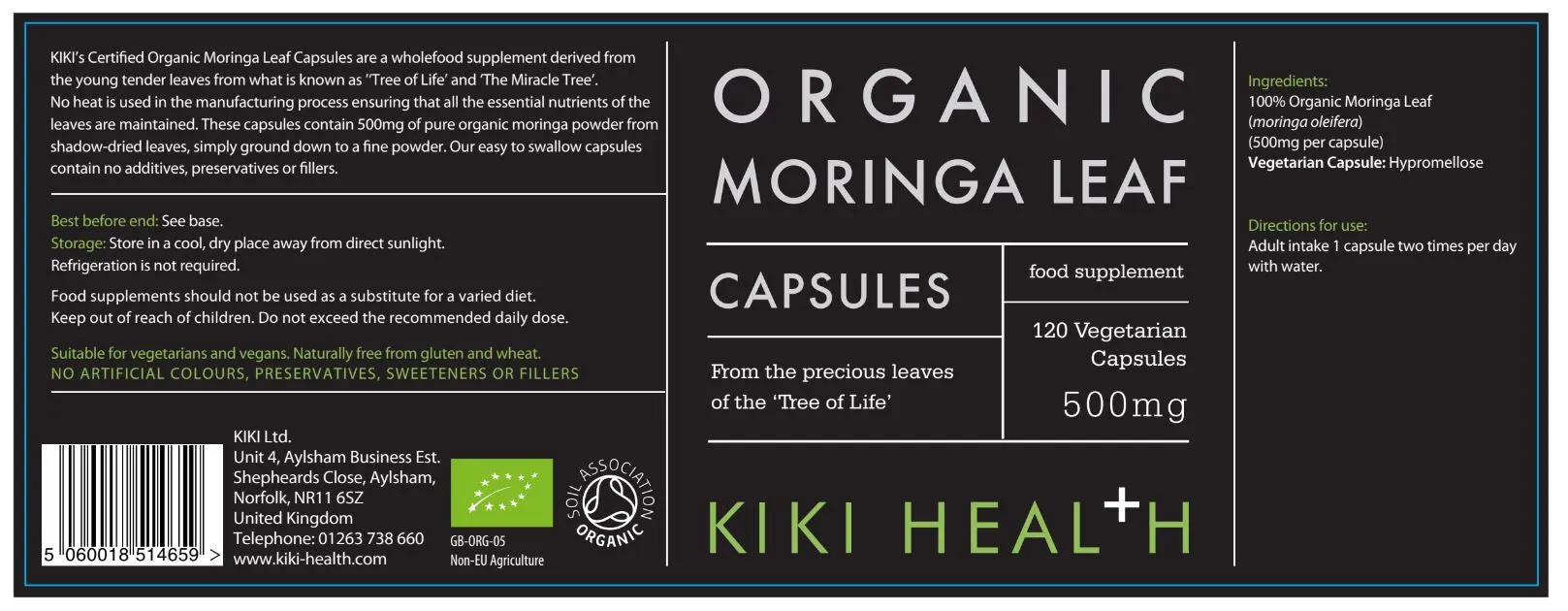 Kiki Health Organic Moringa Leaf 120's