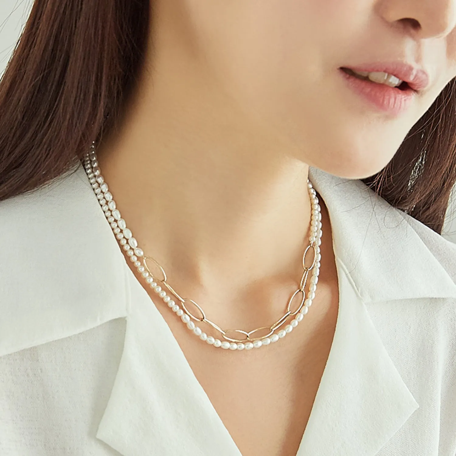La D.D Gold Necklace JDDNGXF996W (90cm)