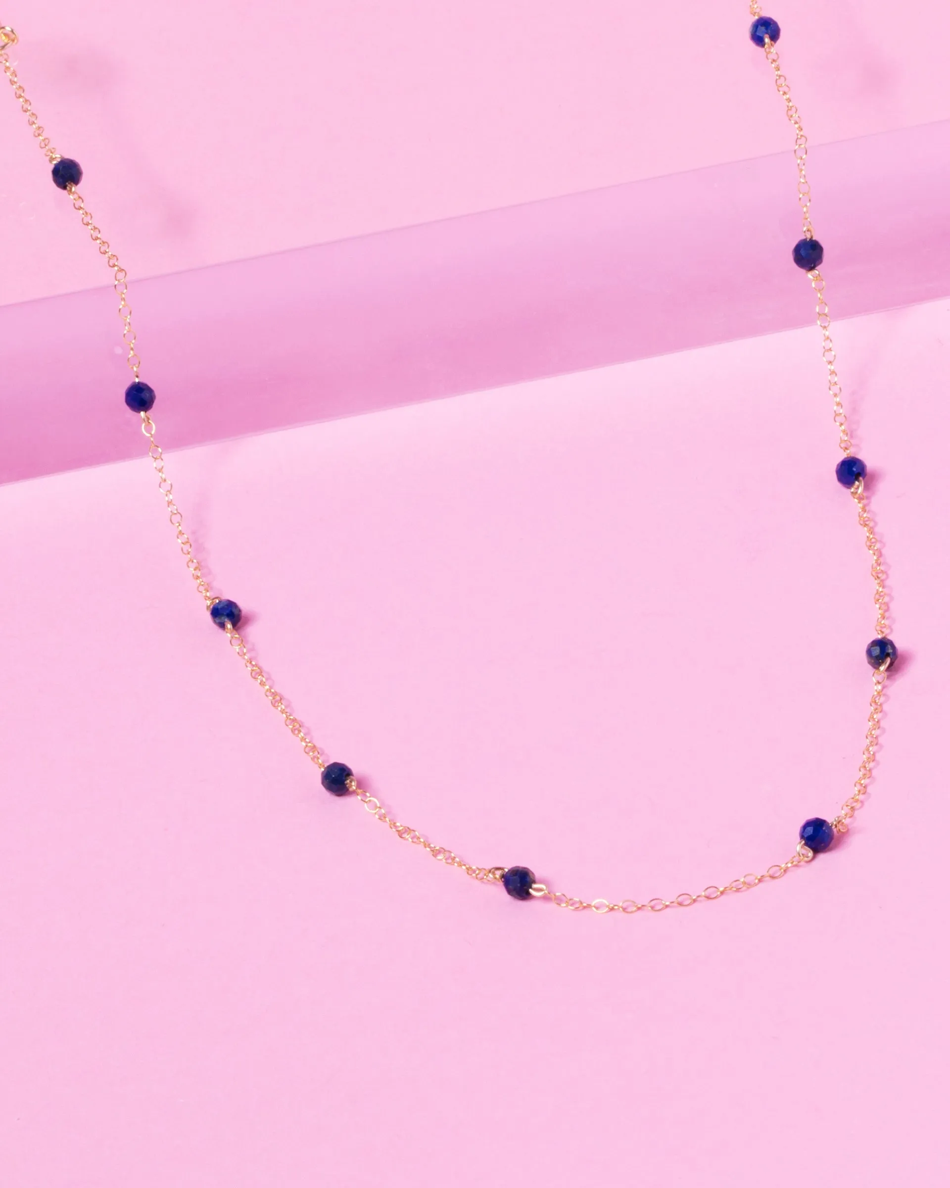 LAPIS KATHY 14K GOLD FILLED NECKLACE