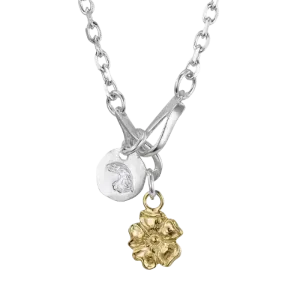 Larry Smith Rose & Stamped Eagle Head Necklace