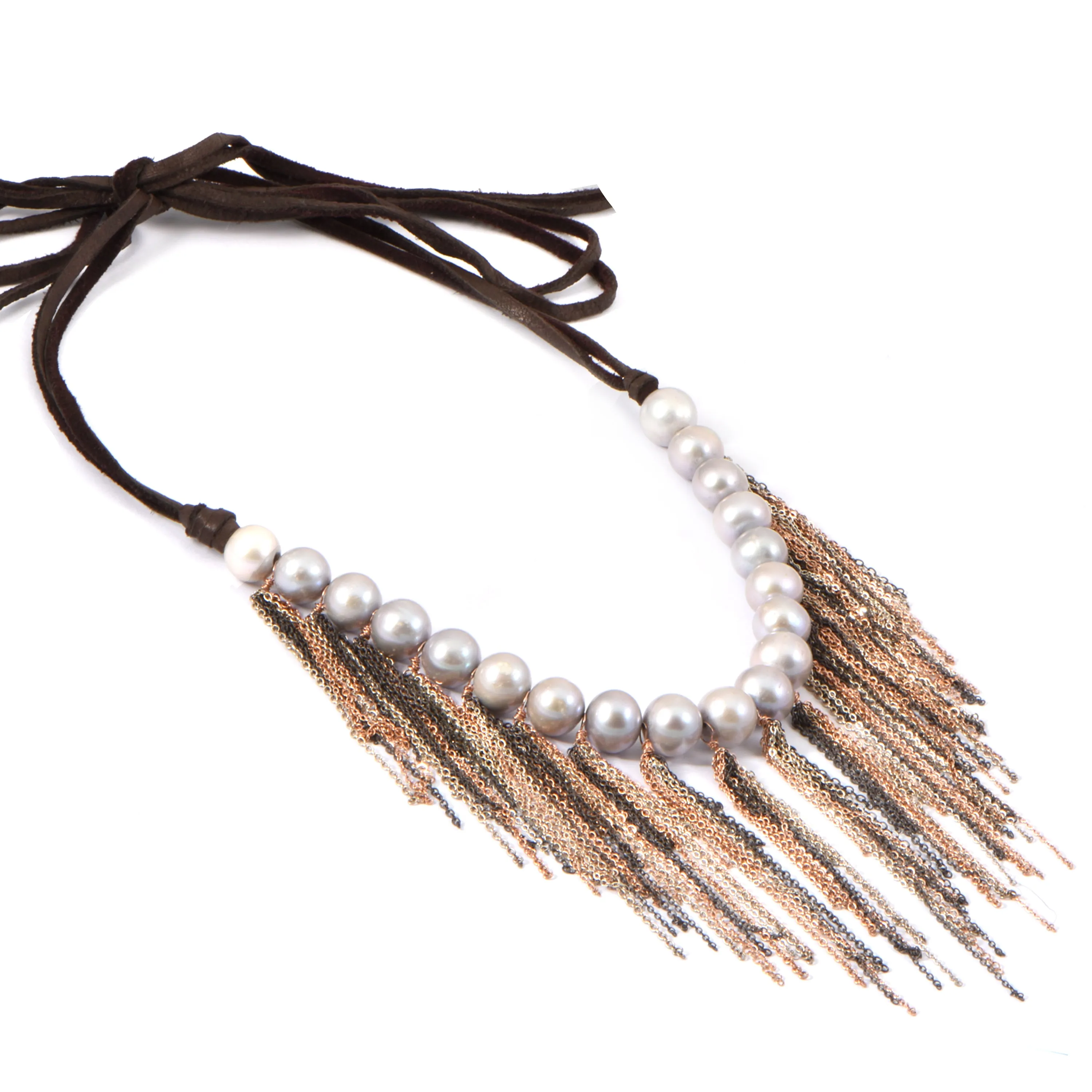 Leather Fringe Necklace