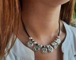 Leather necklace made by Andrea's Designer