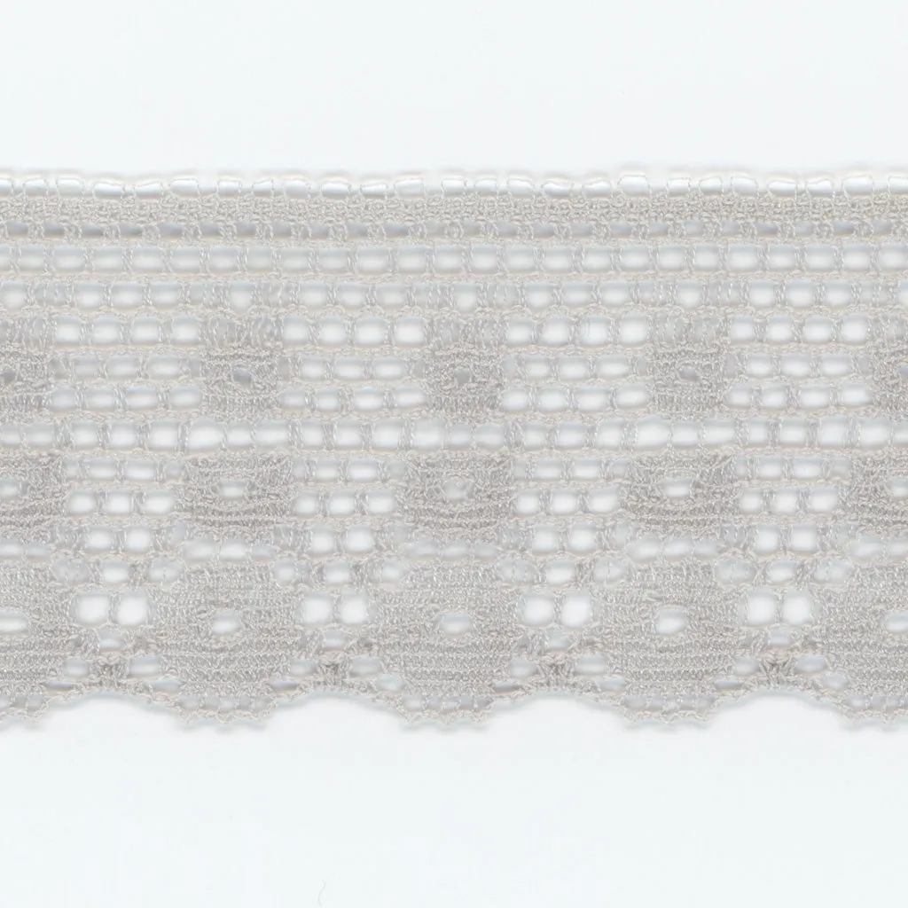Leavers Trimming Lace #100 Pale Silver