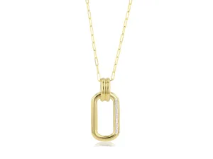 Link Baguette Double Bale Necklace