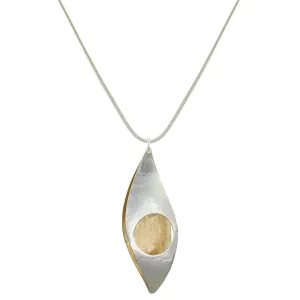 Long Cutout Leaf Long Necklace