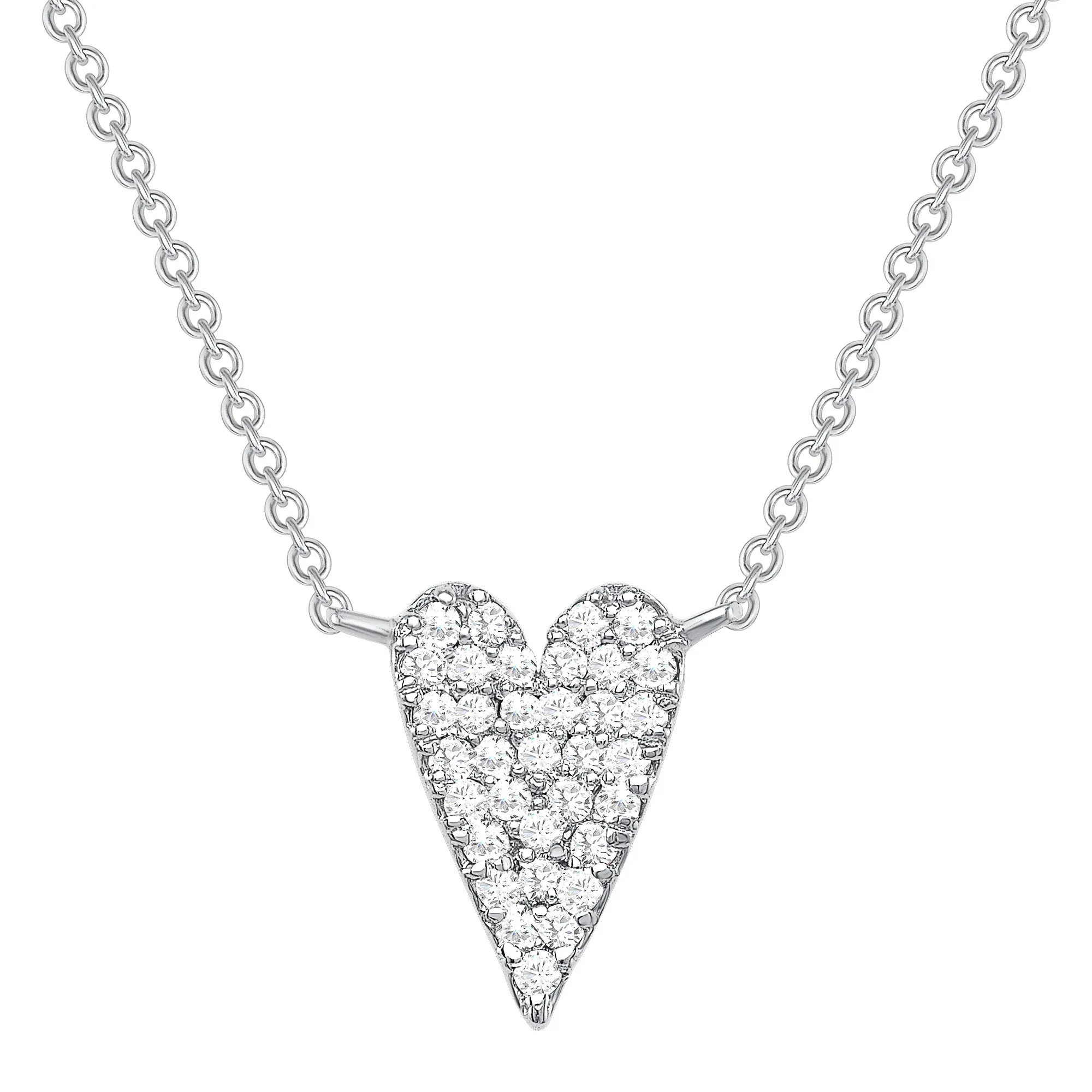 Long Heart Diamond Necklace