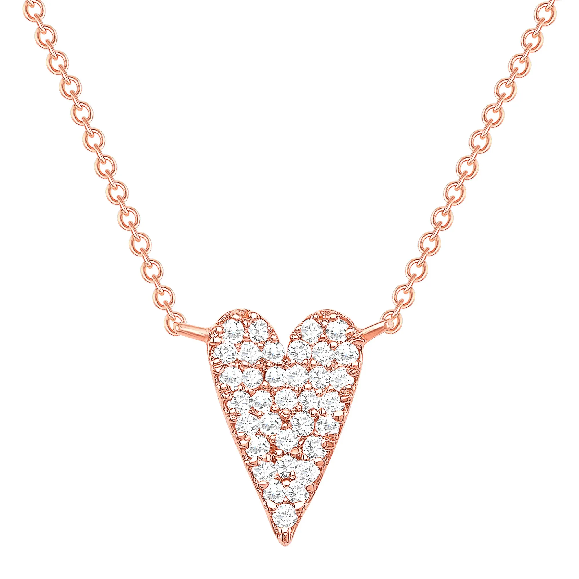 Long Heart Diamond Necklace