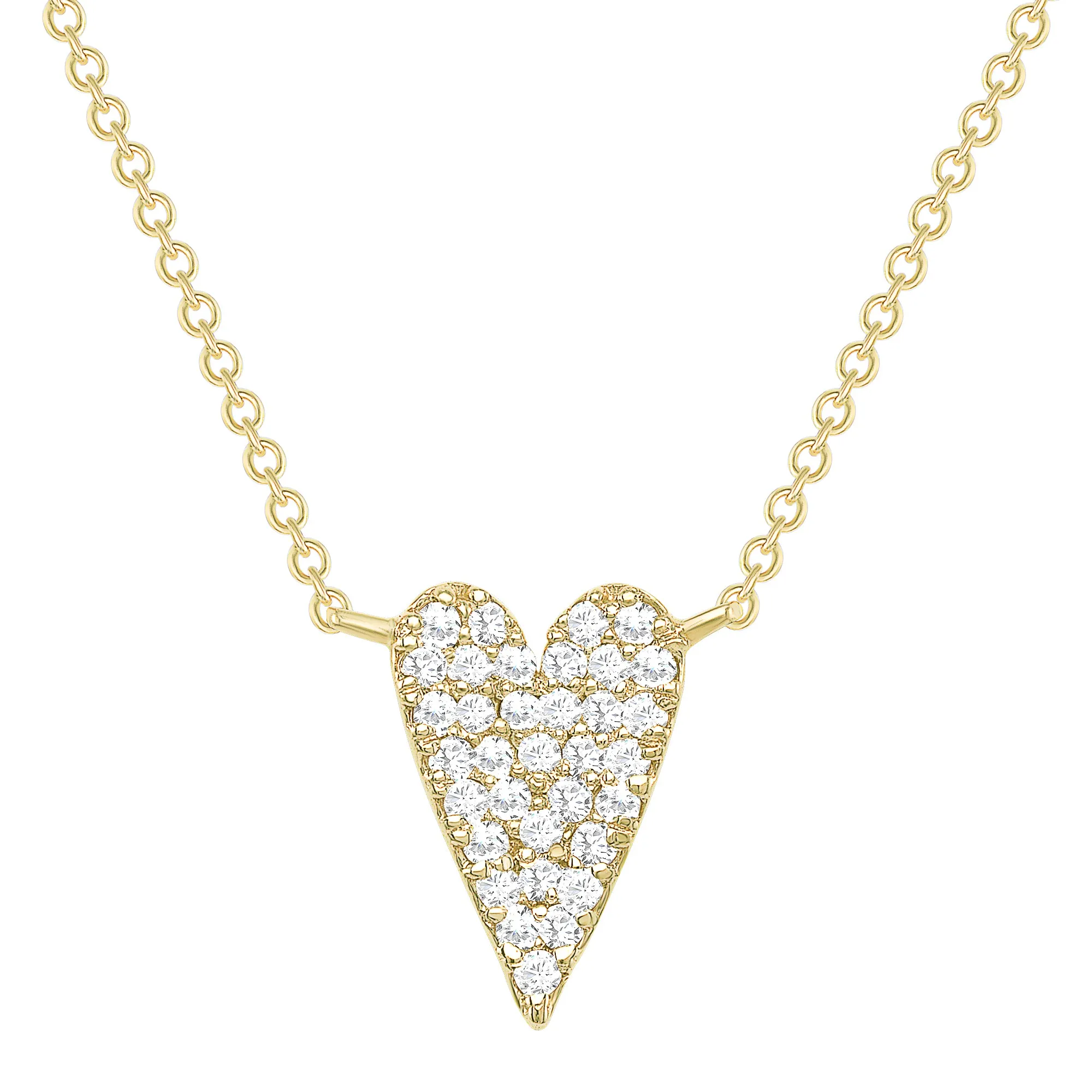 Long Heart Diamond Necklace