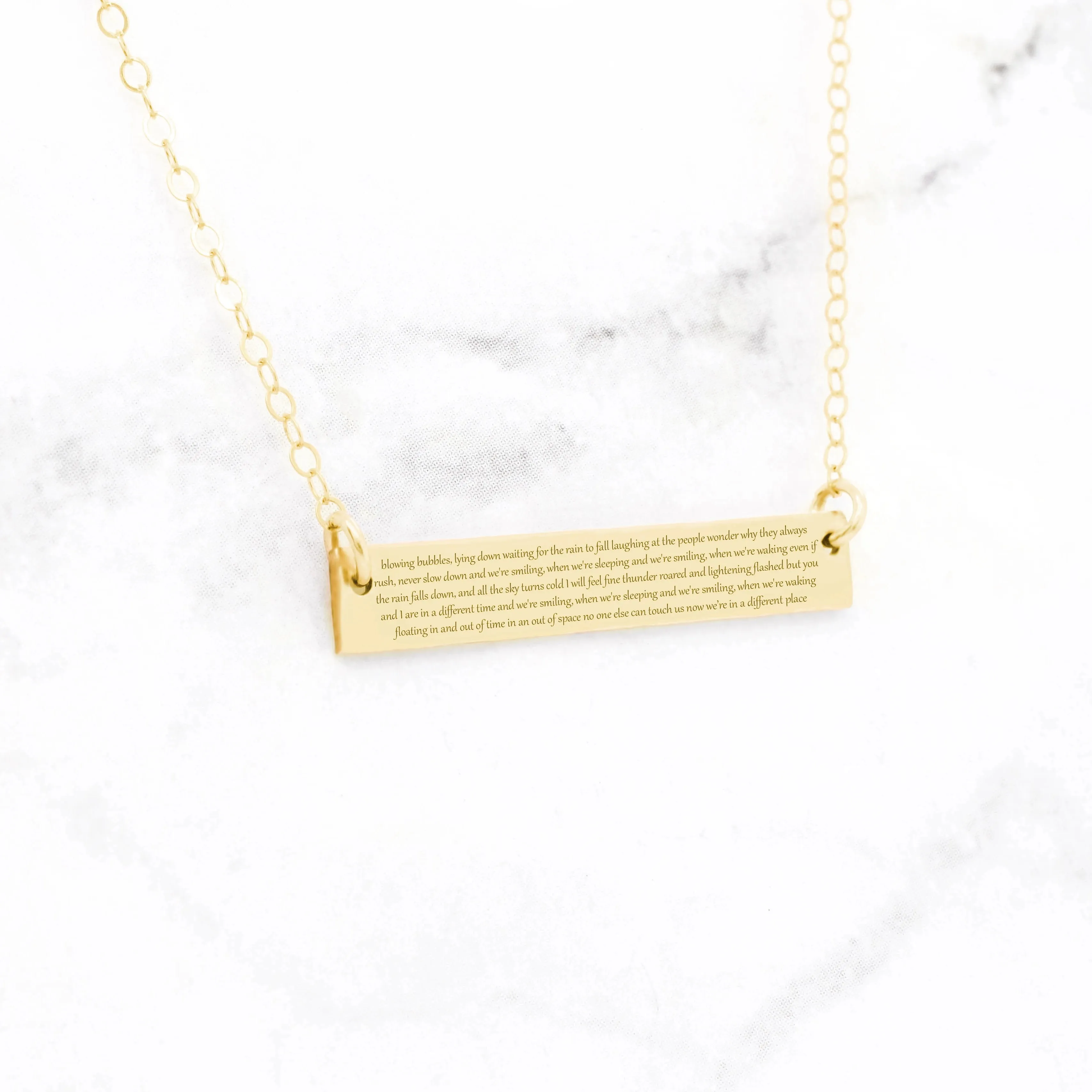 Love Letter Necklace - Solid 14K Gold