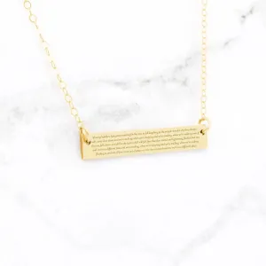 Love Letter Necklace - Solid 14K Gold